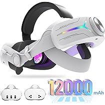 アクセサリー Musk Amazon.com: 12000mAh Fast-Charging Battery Head Strap for