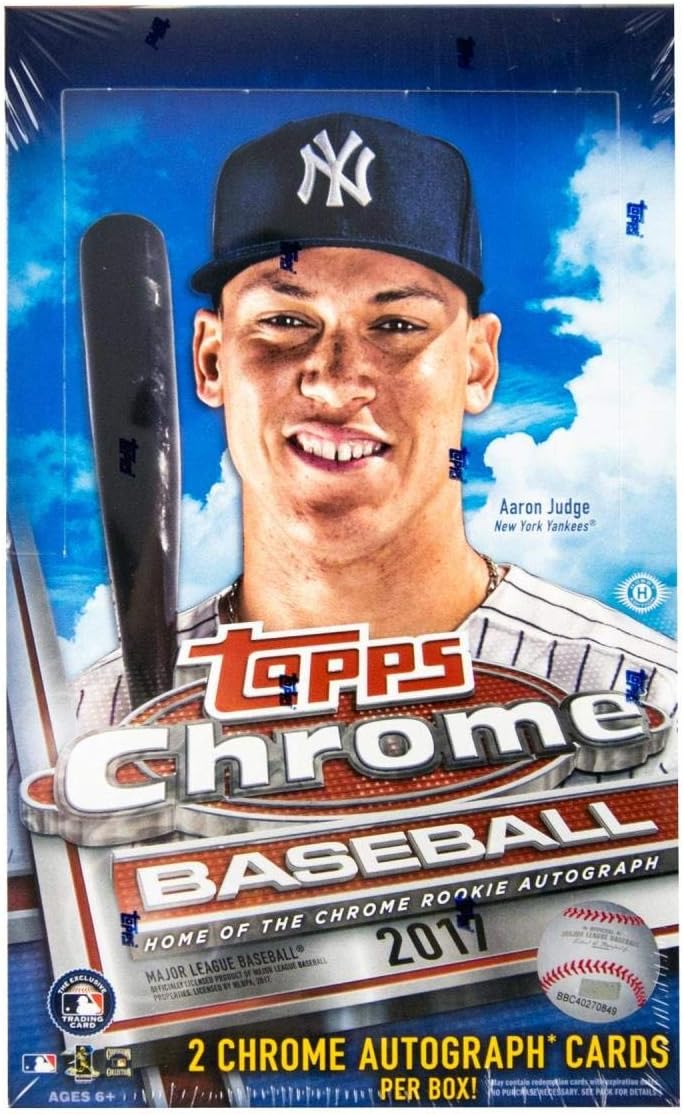 Topps Chrome 2017 Baseball Hobby Box - 2 Autos PER Box!