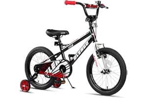 glengo 16 20 Inch Kids Bicycle, Kids Bike for Ages 4-12 Years Old Boys, Rider Height 40-61 Inch, BMX Style Children Bike with Adjustable Handlebar and Sponge Cover, Multiple Color