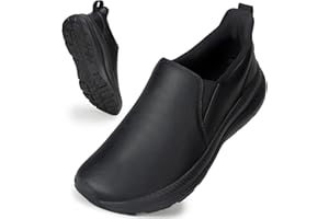 ZOVE Wide Toe Box Shoes Women Wide Width Waterproof Leather Hands Free Nursing Sneakers Ultra Light Extra Wide Walking Sneakers Non-Slip Chef Diabetes Nurse Work Shoes