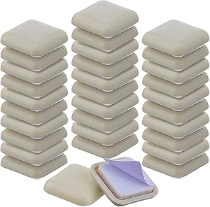 36 Pieces 1 Furniture Sliders for Carpet Sliders 1 Inch Furniture Glides Moving Sliders Pads for Carpet (Square)