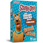 SCOOBY-DOO! Baked Graham Cracker Snacks, Made with Whole Grains, Kids Lunch Snacks, Cinnamon, 11oz Box (1 Box)