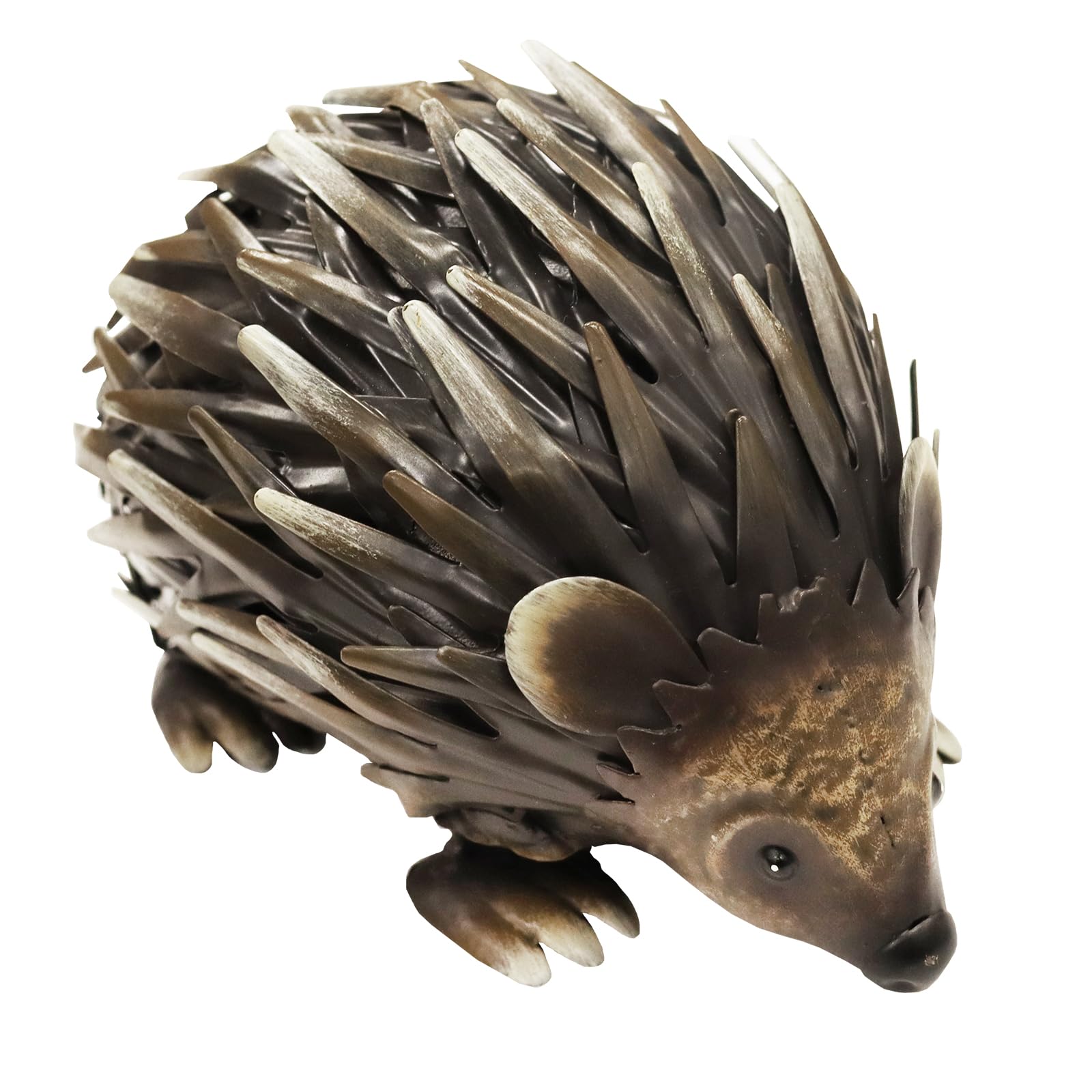 Small Metal Woodland Hedgehog, Realistic, 10cm x 10cm x 18cm