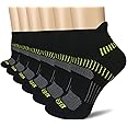 BERING Women's Athletic Running Cushioned Ankle Socks (6 Pairs)