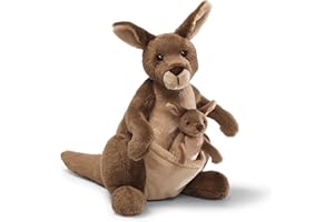 GUND Jirra Kangaroo with Removable Joey Plush, Stuffed Animal for Ages 1 and Up, Brown, 10”