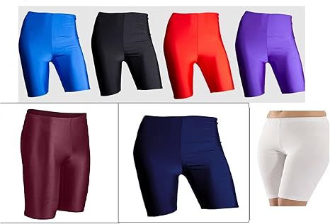 womens red spandex shorts