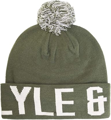 dark green bobble hat
