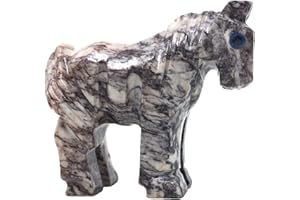Nelson Creations, LLC Horse Natural Soapstone Hand-Carved Animal Charm Totem Stone Carving Figurine, 1.5 Inch