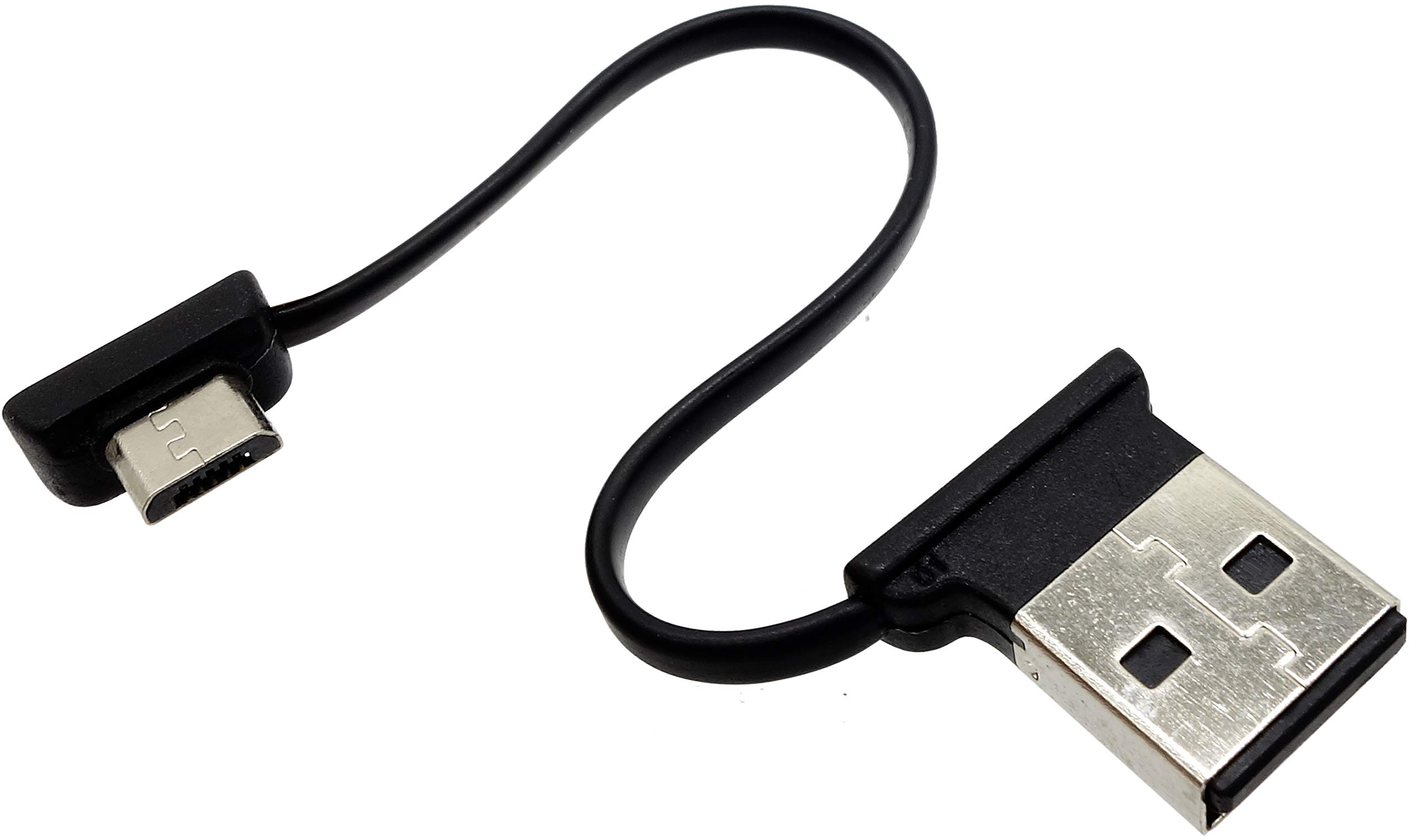 オーディオファン microUSB 短い ケーブル L字 約12cm パターン3 ブラック AFSSLCBL商品画像