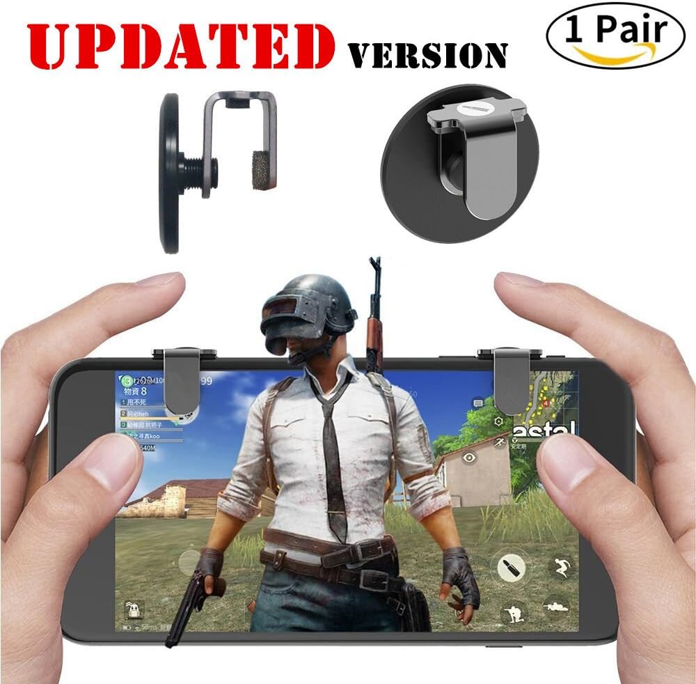 Mobile Game Controller Ultra-sensitive Aim Buttons and Shoot for PUBG/Knives Out/Rules of Survival, PUBG Mobile Game Joystick for Android IOS(1 Pair)