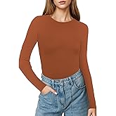 Buauty Women's Ribbed Long Sleeve Crewneck Sweater Knit Fitted Soft Light Pullovers Sweater Fall Basic Casual Tops