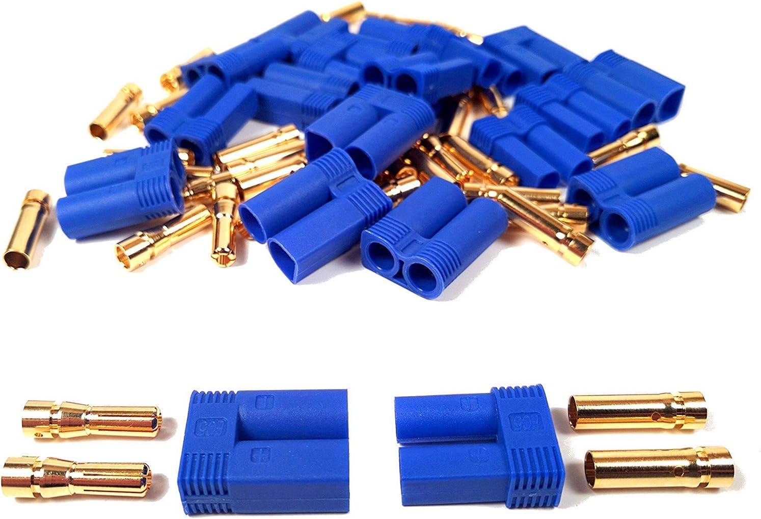 10 works EC5 Banana Plug Connectors Female Male 5.0mm Gold Bullet Connector for RC ESC LIPO Battery Device Electric Motor