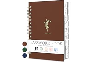PARIS IN RAIN Password Book,Password Keeper Book with Alphabetical Tab,Portable Password Books for Seniors for Internet Website Address Log in Detail,Small Pocket Size 5.5 * 3.7 inches (Terracotta)