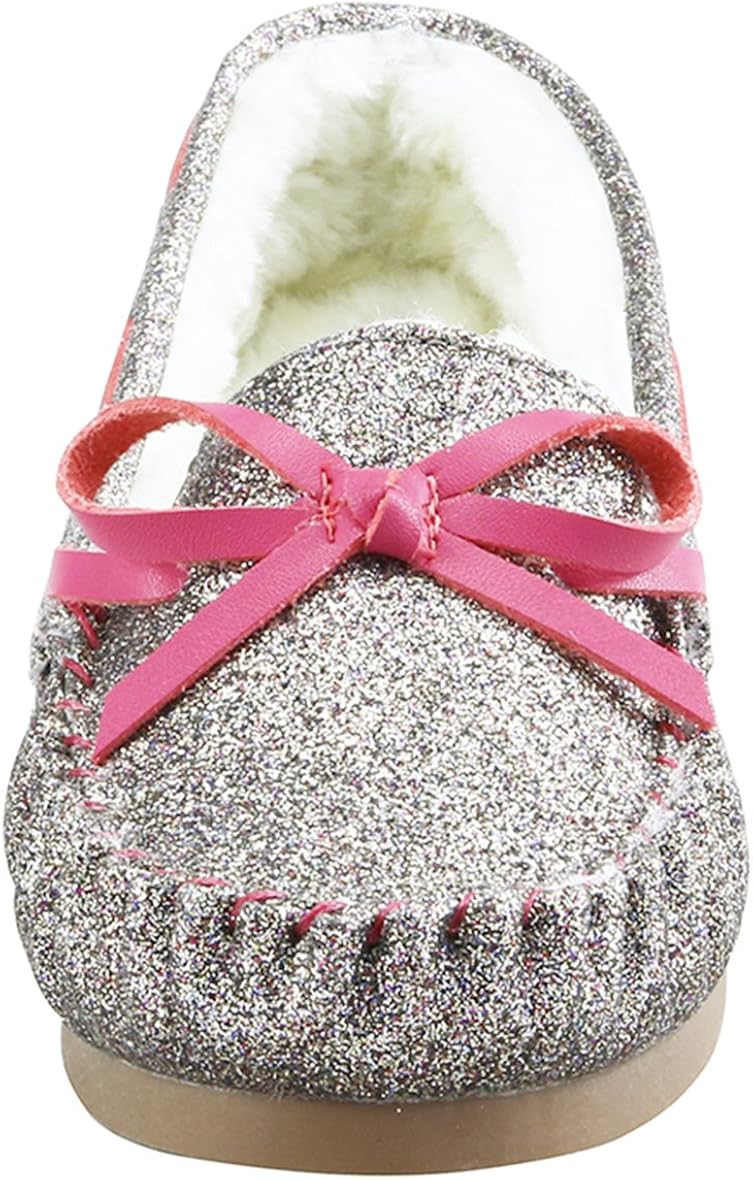 The Doll Maker Shearling Glitter Moccasin-Grape