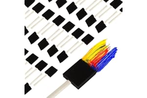 EOEXN 100 Pack 2 inch Foam Brush Bulk Foam Paint Brushes Foam Sponge Brush with Wood Handle Sponge Paint Brush Foam Brushes for Painting, Acrylics, Stains, Varnishes, Crafts