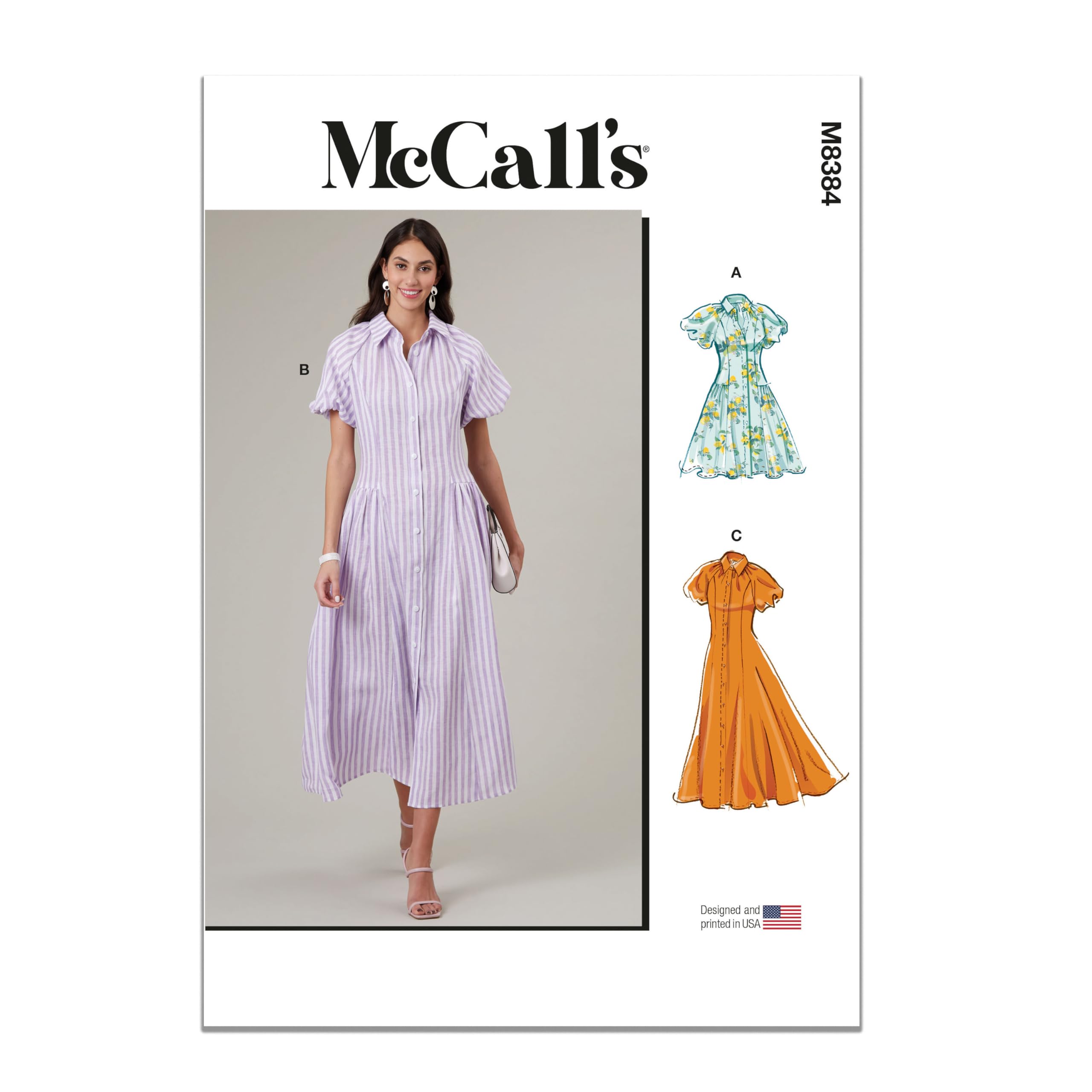 MCCALLS M8384E5 Misses' Shirtdress E5(14-16-18-20-22)