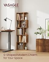 VASAGLE 6-Tier Bookshelf 24x40x159 cm Room Divider Rustic Brown LBC462K01 view 3