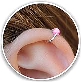 Cutwire Helix Earring Hoop with Opal