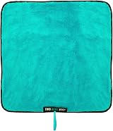 Two Bare Feet Portable Changing Mat Watersports Waterproof Roll-Up Black Teal view 2