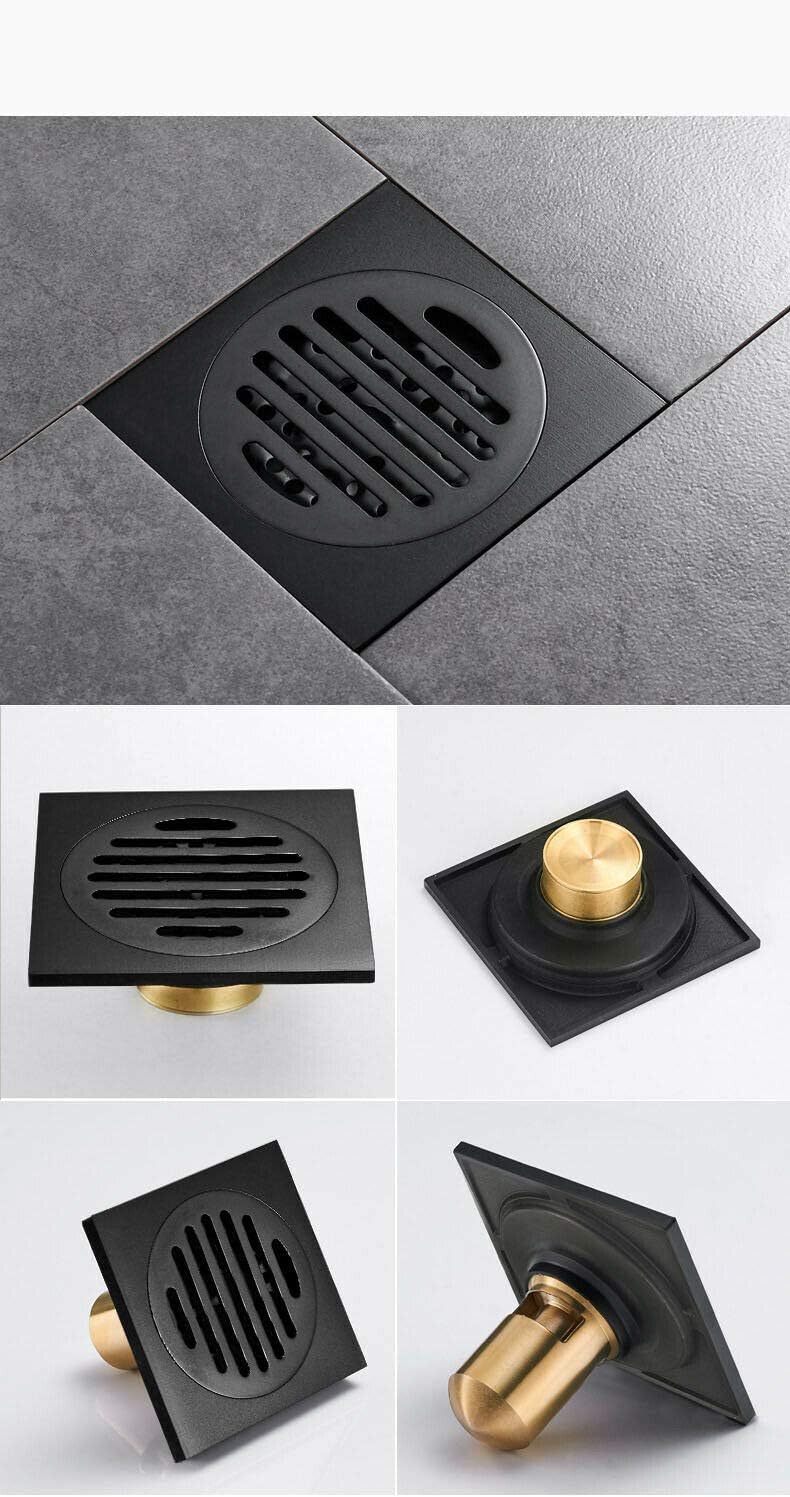ZJH Black toilet full copper floor drain