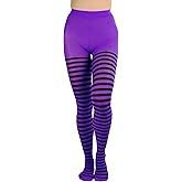 ToBeInStyle Women's Nylon Horizontal Striped Tights