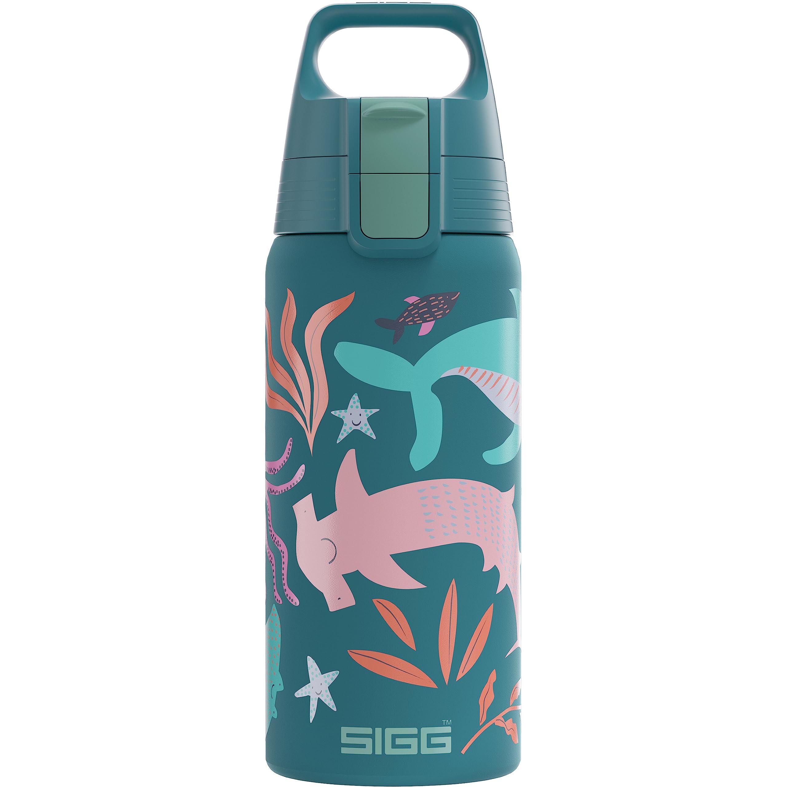Sigg - Insulated Kids Water Bottle - Shield One Therm - Suitable For Carbonated Beverages - Leakproof - Dishwasher Safe - BPA Free - 90% Recycled Stainless Steel - 0.5L — image 1