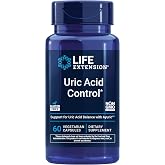 Life Extension Uric Acid Control, Promotes Healthy uric Acid Balance, Joint Health, discomfort Relief, Gluten Free, Non-GMO, Vegetarian, 60 Capsules