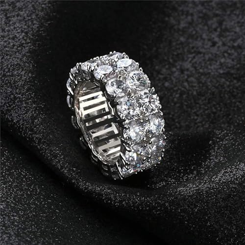 TOPGRILLZ Iced Out Ring – 5 Rows, 14K Gold Plated, Cubic Zirconia - View #10