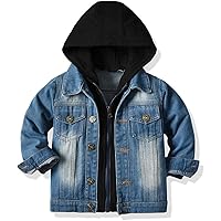 Amazon.com: DOINLINE Boys Jean Jacket Kids Hooded Denim Jackets