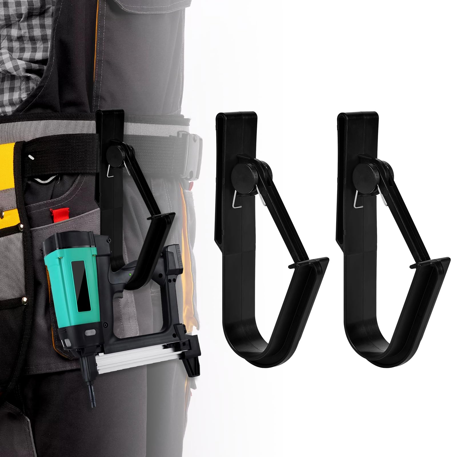 Universal tool belt and cordless drill/impact wrench holder, tool belt hook, scaffolding tool belt accessory tool organizer holder drill for most cordless drills