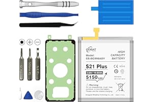GOBAT Replacement for Samsung Galaxy S21 Plus Battery,5150mAh High Capacity Battery Compatible with Samsung Galaxy S21 Plus Model (S21+ S21 Plus 5G SM-G996) with Replacement Tool Kits,EB-BG996ABY