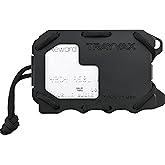 Trayvax Original 2.0 Wallet, RFID Front Pocket Tactical Metal Credit Card Holder with Money Clip, Slim Minimalist Wallet for Men and Women, Black