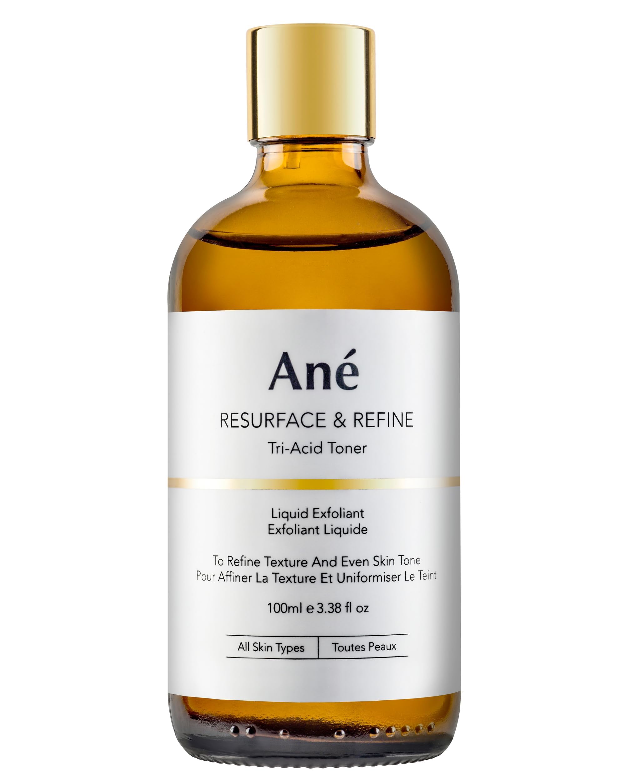 Ané Tranexamic, Aha and Bha Hydrating Acid Toner and Liquid Exfoliant to Clarify, Brighten and Even Skin Tone - 100ml, Vegan.