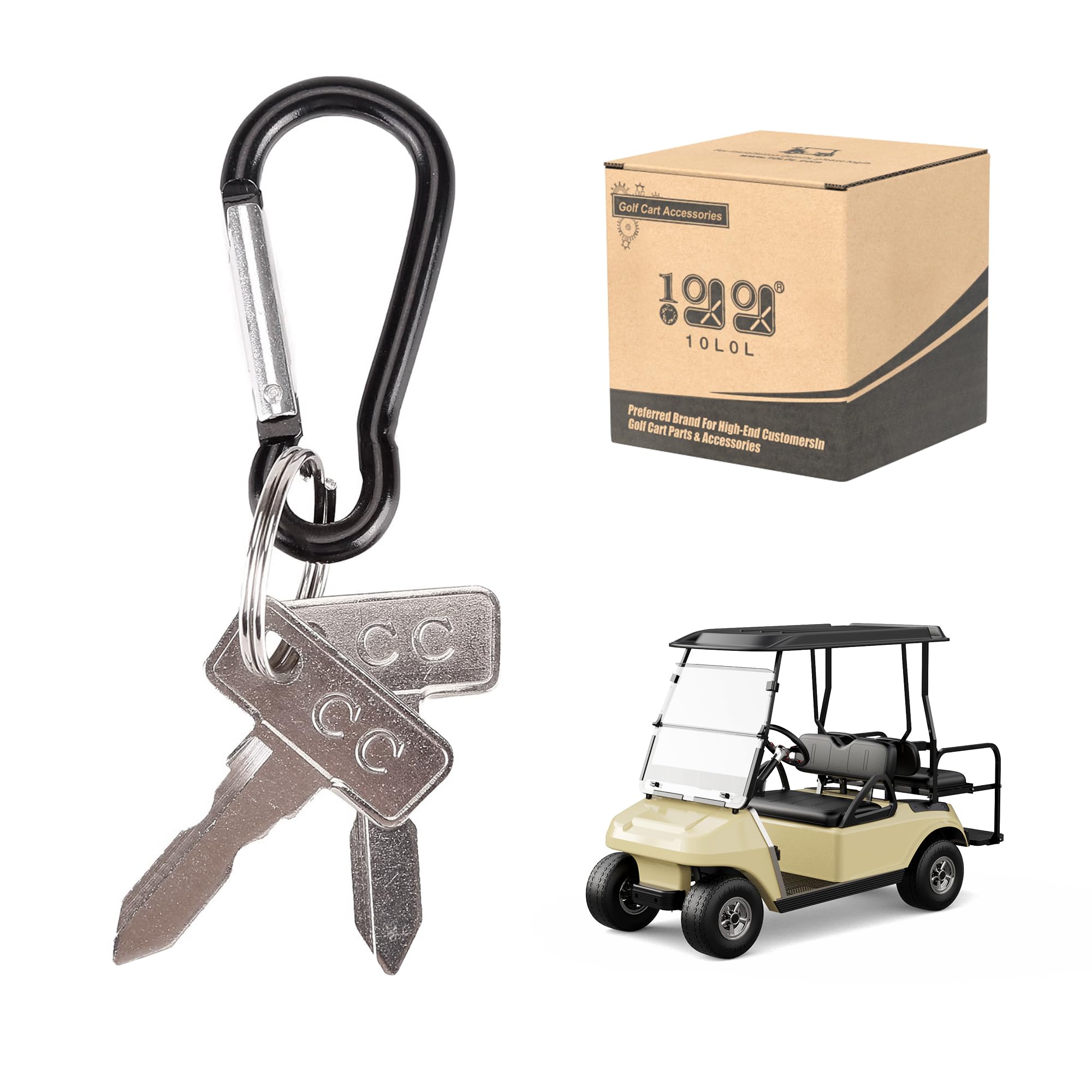 Photo 1 of 9.99WORLD MALL Replacement Golf Cart Keys,Ignition Key for Club Car DS 1982-Up ?2 pcs?Two styles at random