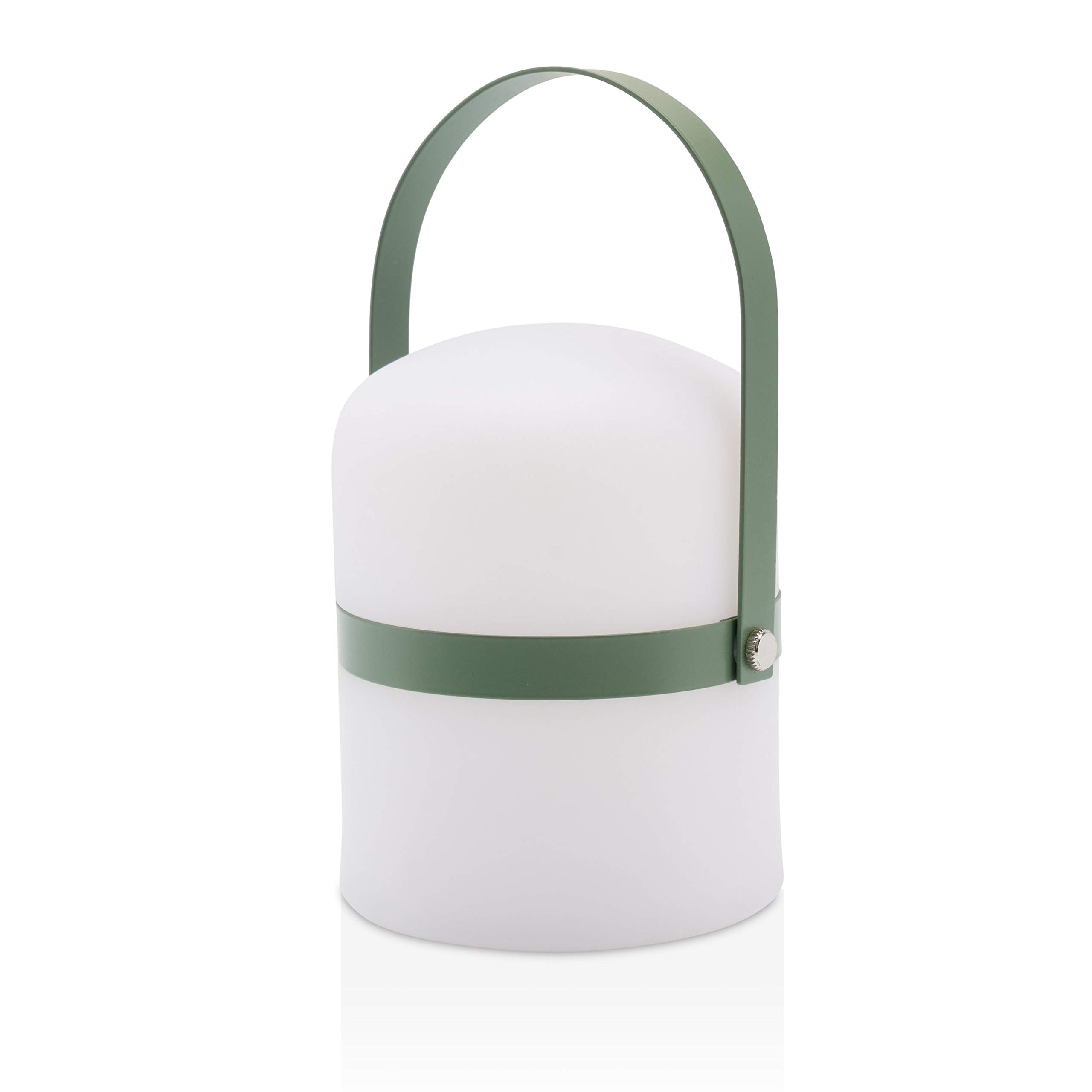 LUUK LIFESTYLE Wireless LED Table Lamp for Garden, Porch, and Living Room, Battery-Powered with Warm White Light, in Green