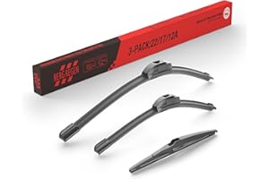 BERG REGEN 3 Wipers 22"/17"/12" Windshield Wiper Blades Replacement for Toyota Yaris 2019 2018 2017 2016+More cars,22inch 17inch Front Wiper Blades with 12inch Rear Wiper Blade for my car
