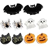 10pcs Mini Halloween Hair Clips, Cute Halloween Hair Accessories Including Spooky Bat Spider Pumpkin Ghost and Black Cat Clips for Kids Adult Party Decoration