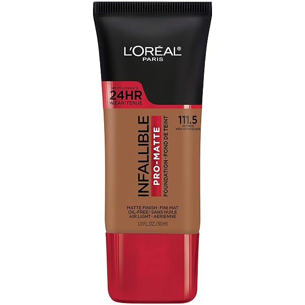 L’OREAL PARIS COSMETICS MAKEUP INFALLIBLE PRO-MATTE LIQUID LONGWEAR FOUNDATION, NUTMEG, 1 FL OZ