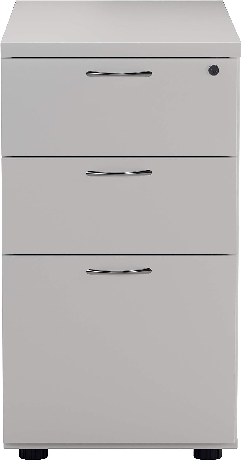 Office Hippo Heavy Duty 3 Drawer Desk High Pedestal, Pre-Assembled, Wood, 80 cm Deep - Image 5