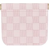 HIGH FIT Leather Pocket Cosmetic Bag for Purse,Coin Purse Lipstick Cosmetic Accessories Organizer, Travel Kit Storage Pouch,Waterproof Portable No Zipper Self-closing (pink/Small)