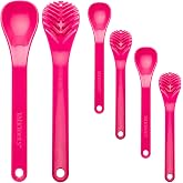 TalkTools Textured Spoons - Self-Feeding Oral Motor Therapy for Lip Closure &amp; Oral Awareness, Kids, Toddlers &amp; Adults, Sensory Feeding Aid | Magenta, 6-Pack