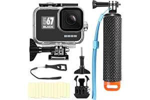 BO&DQQ Compatible for Go Pro Hero (2018) 7 6 5 Black Waterproof Housing Case 45M/147FT Protective Underwater Diving Case Shell with Cameras Handle Mount Accessories Kit