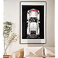 iCUANUTY Display Wall Mount for Lego Technic Porsche 911 RSR Race Car 42096, Unique Decorative Metal Frame Wall Display Board for Lego Car Wall Mount - Ideal Gifts for Lego Lovers,Size:29.5x17.7 in