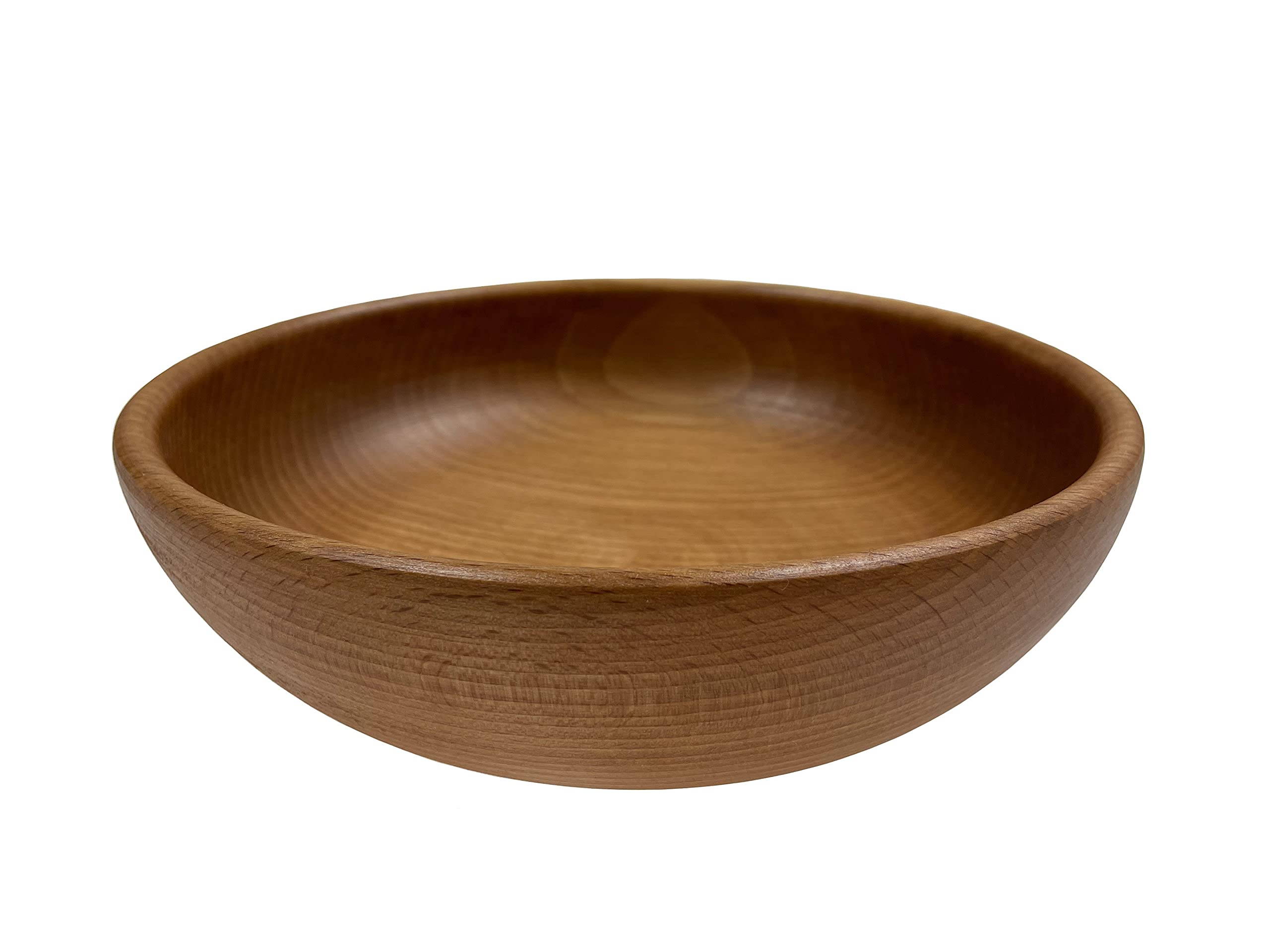 EFO Wooden Bowl 20 cm | Bowl for Fruit or Salad Made of Rustic Beechwood | Wooden Dish for Snacks, Serving or Decor | Ideal for Kitchen, Picnic, Dining or Gift Use | Natural Finish