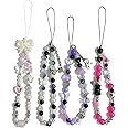 AGEN KGEN Cute Beaded Phone Lanyard Wrist Strap Aesthetic Cell Phone Keychain for Women