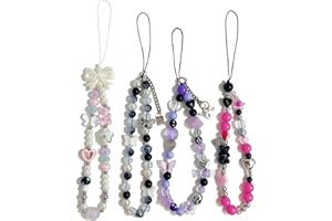 AGEN KGEN Phone Charms Cute Beaded Phone Lanyard Wrist Strap Aesthetic Cell Phone Keychain Cute Phone Charms for Women Girls