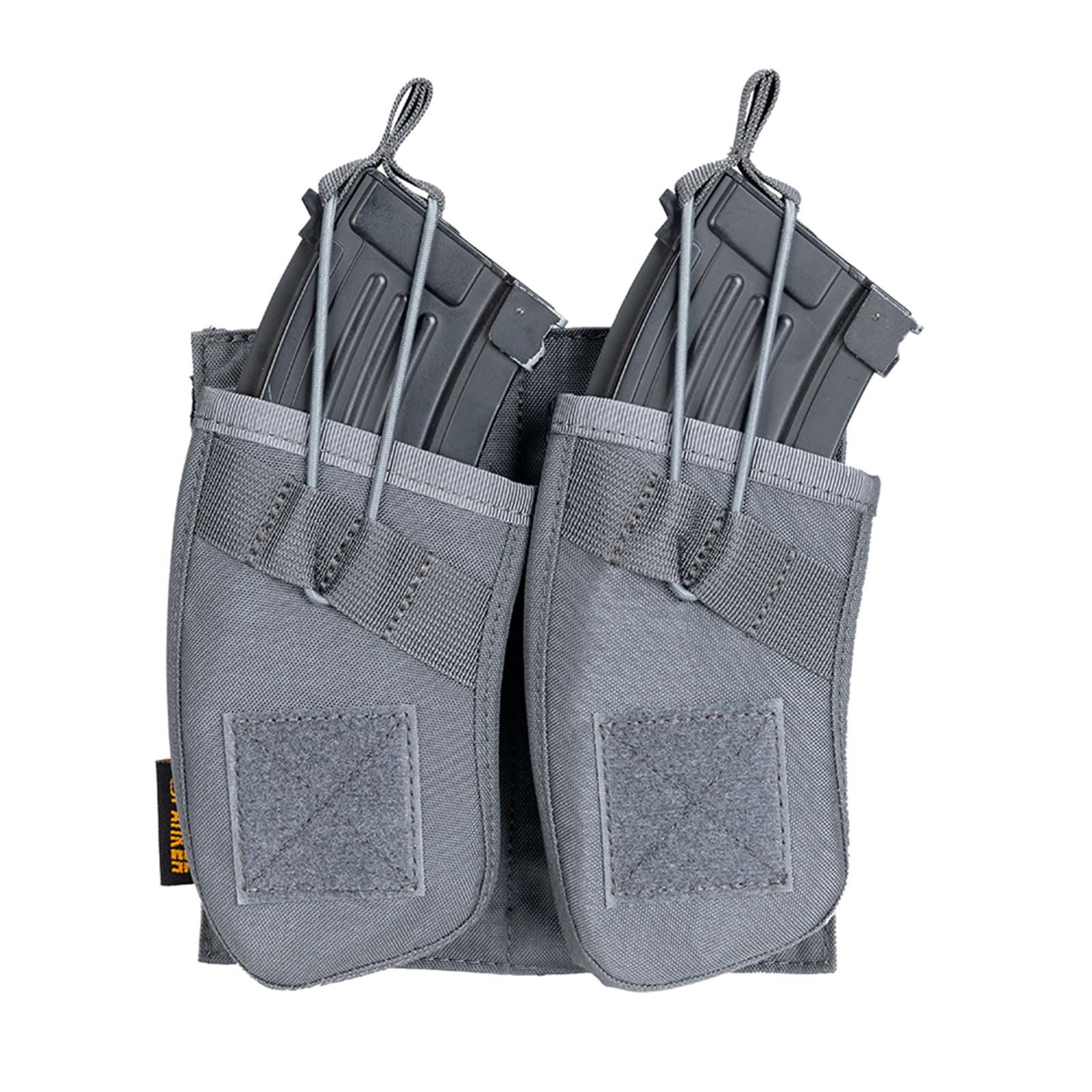 EXCELLENT ELITE SPANKER Tactical Open Top Magazine Single/Double/Triple Mag Pouch AK47 AK74 AR-15 Pmags Magazine (Grey)