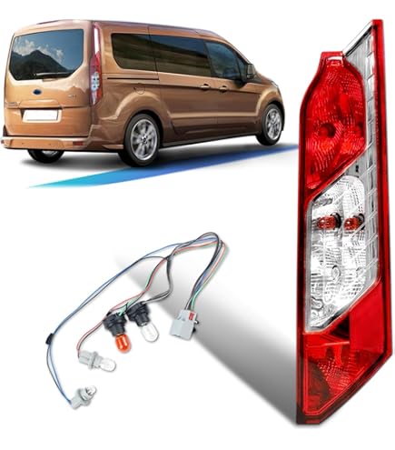 thumbnail interactive-video image 1 of KingParts-Auto Driver Side Tail Light For Ford Transit Connect 2014-2023 - Chrome Housing 1 of 4
