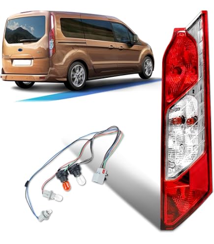 KingParts-Auto Driver Side Tail Light For Ford Transit Connect 2014-2023 - Chrome Housing