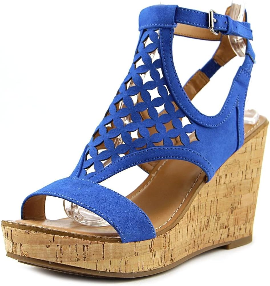 franco sarto blue wedges